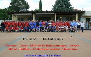 Fédéral AS les 8 et 9 juin 2013 à St Péray