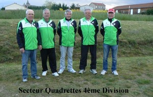 Qualifiés Secteur Quadrettes 4ème Division