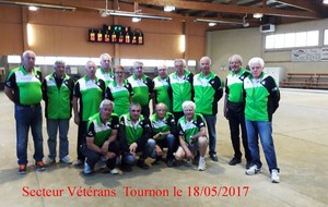 Résultats Secteur Vétérans du 18 mai 2017 à Tournon