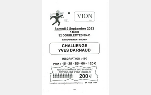 Challenge Yves Darnaud  à Vion le 2 septembre