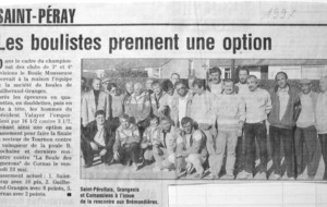 1997 CH. des AS Les boulistes prennent une option St Péray Cornas et Guilherand-Granges