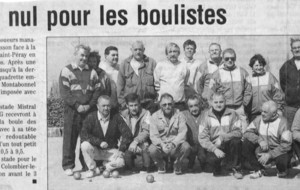 1997 Match nul pour les boulistes à Guilherand-Granges