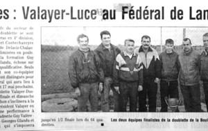 1998.99 M. Valayer M. et C. Luce au Fédéral Doubles à Lamastre