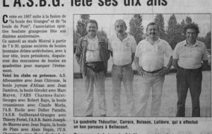 1997  10ème Anniversaire de l'A.S.B. Guilherand-Granges