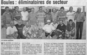 1998 Eliminatoires Quadrettes 4° Div. à St Jean de Muzols