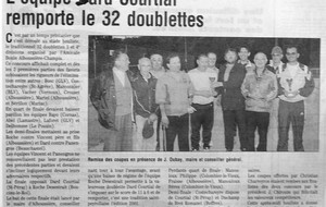1999.00  32 Doubles à Alboussière J.L. Dard et T. Courtial