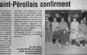1999.00 Les Saint-Pérollais confirment