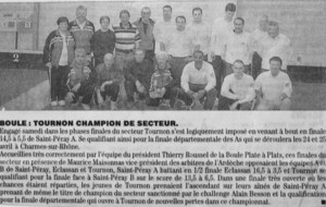 2003.04 CH. des AS à Plats Tournon champion du Secteur