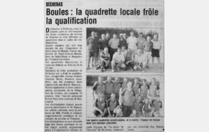 2004.05 A sècheras Secteur quadrettes. La quadrette locale frise la qualification 